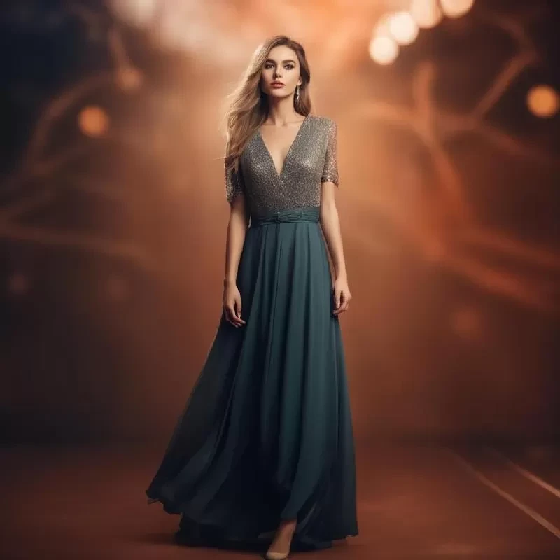 Элегантное платье с цветочным принтом Элегантное платье с цветочным принтом